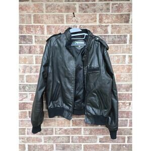 Vintage Members Only Leather Jacket Size 46